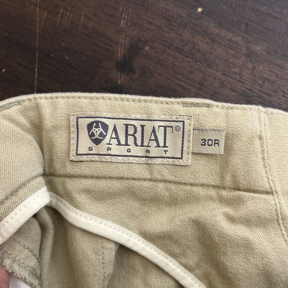 ARIAT Sport Women’s Breeches Pants 30R Biege Horse Riding Equestrian Side Zip - Picture 14 of 15